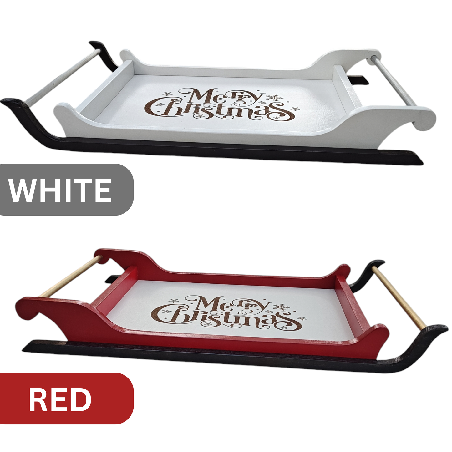 Santa's sleigh serving tray