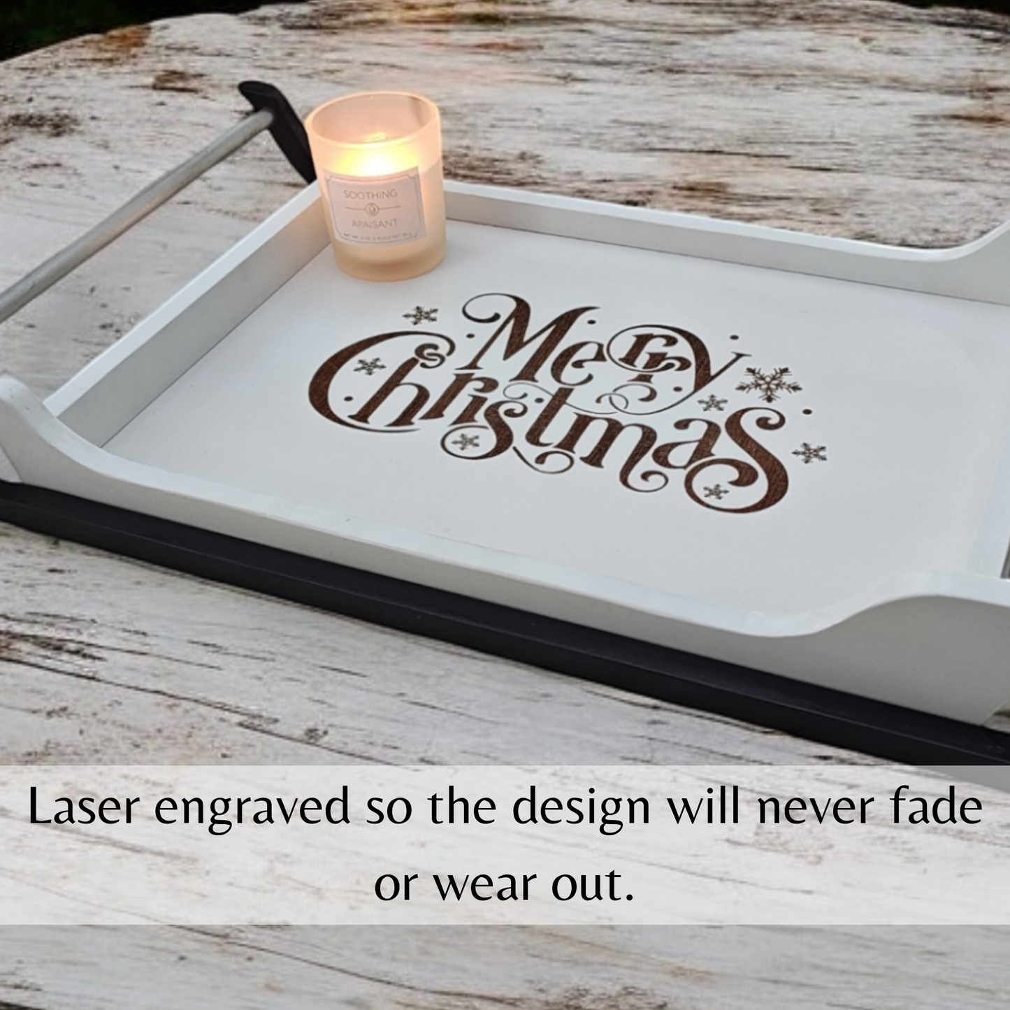 Santa's sleigh serving tray - Merry Christmas