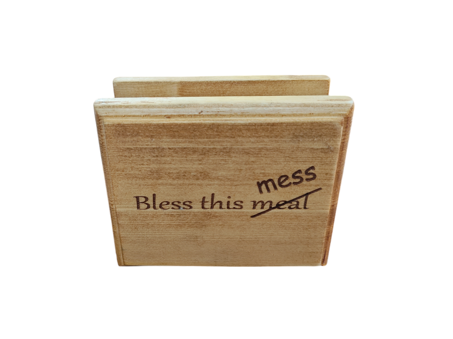 Napkin holder - oak finish