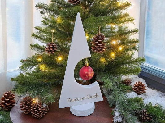 Contemporary wooden Christmas tree