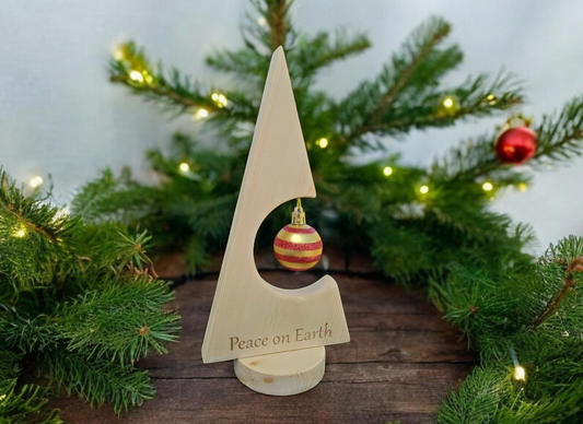 Contemporary wooden Christmas tree