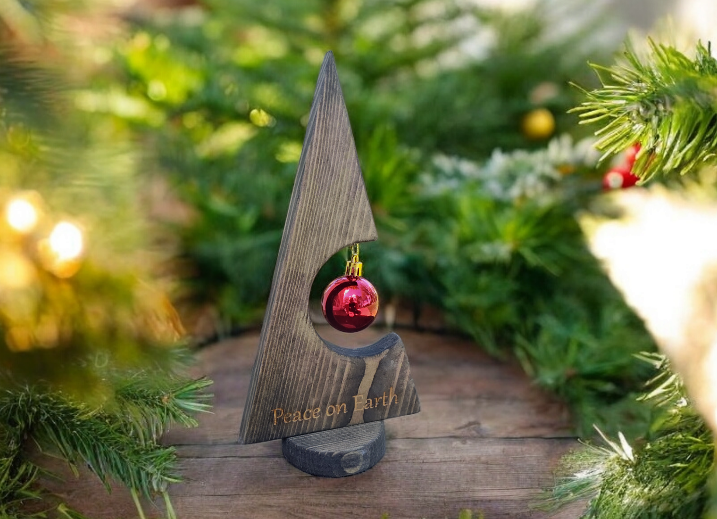 Contemporary wooden Christmas tree