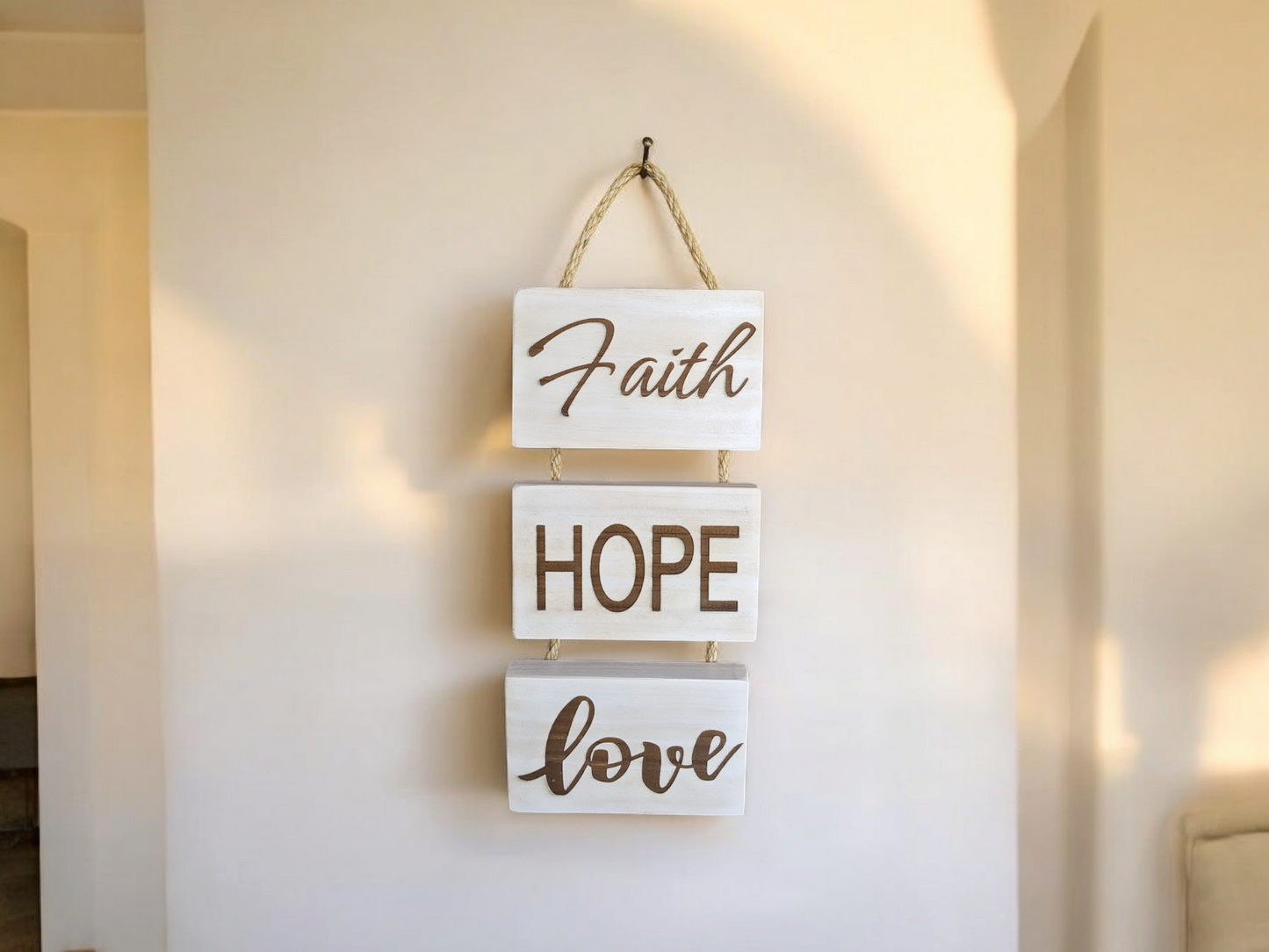 Faith Hope Love wall decor