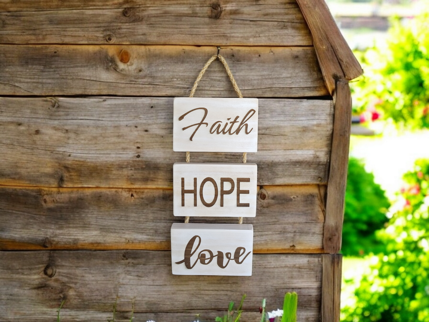 Faith Hope Love wall decor